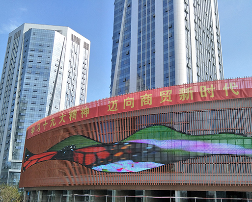 Pantalla LED de malla B1531 de 430 m2 en el mercado de Nanchang